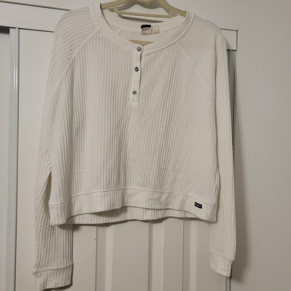 Roxy knit long sleeve sweatshirt